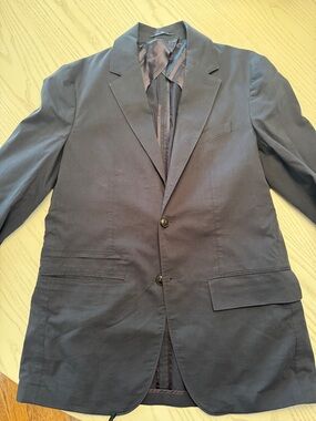 Faherty Men's Navy Blazer with Notch Lapel